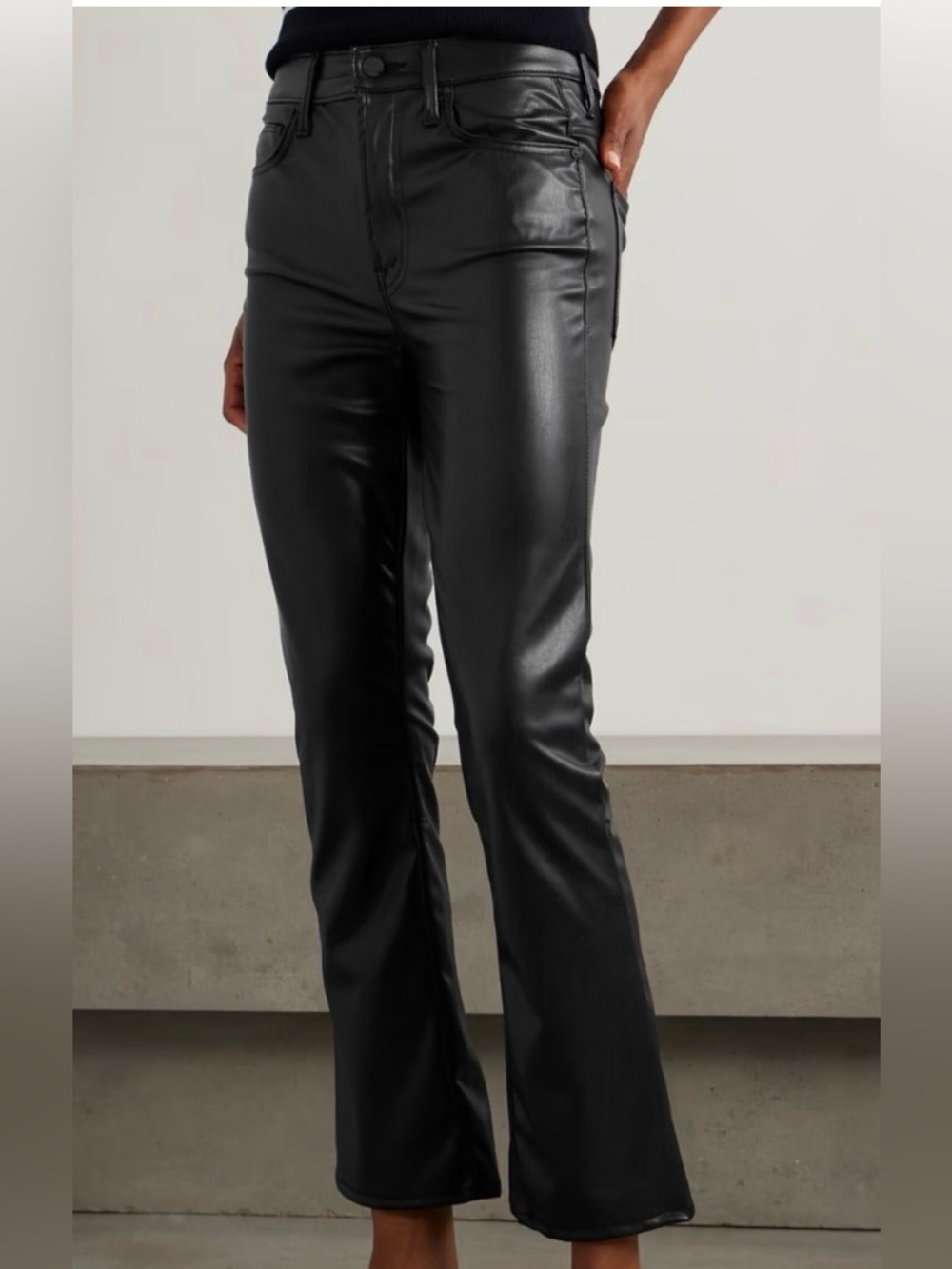 Mother | The Insider Ankle Faux Leather Pants